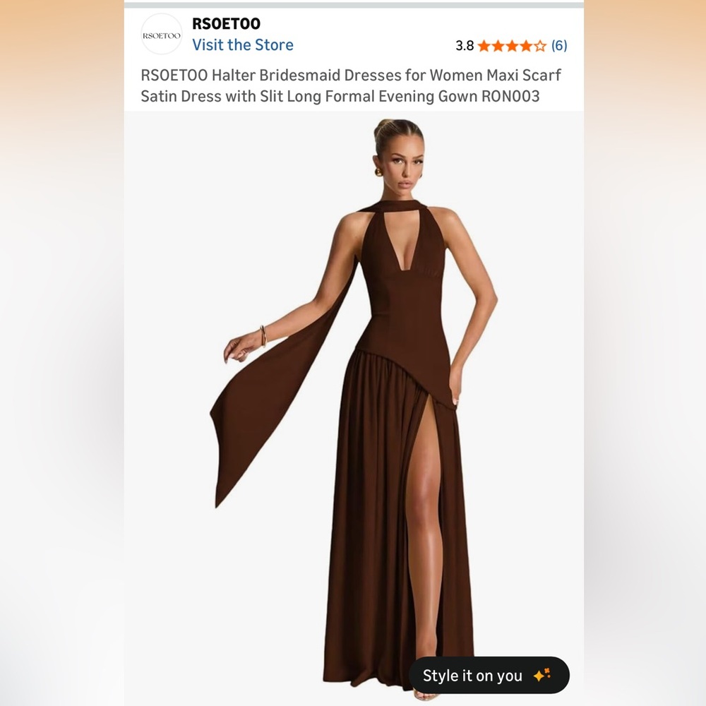 Halter Maxi Dress with Scarf